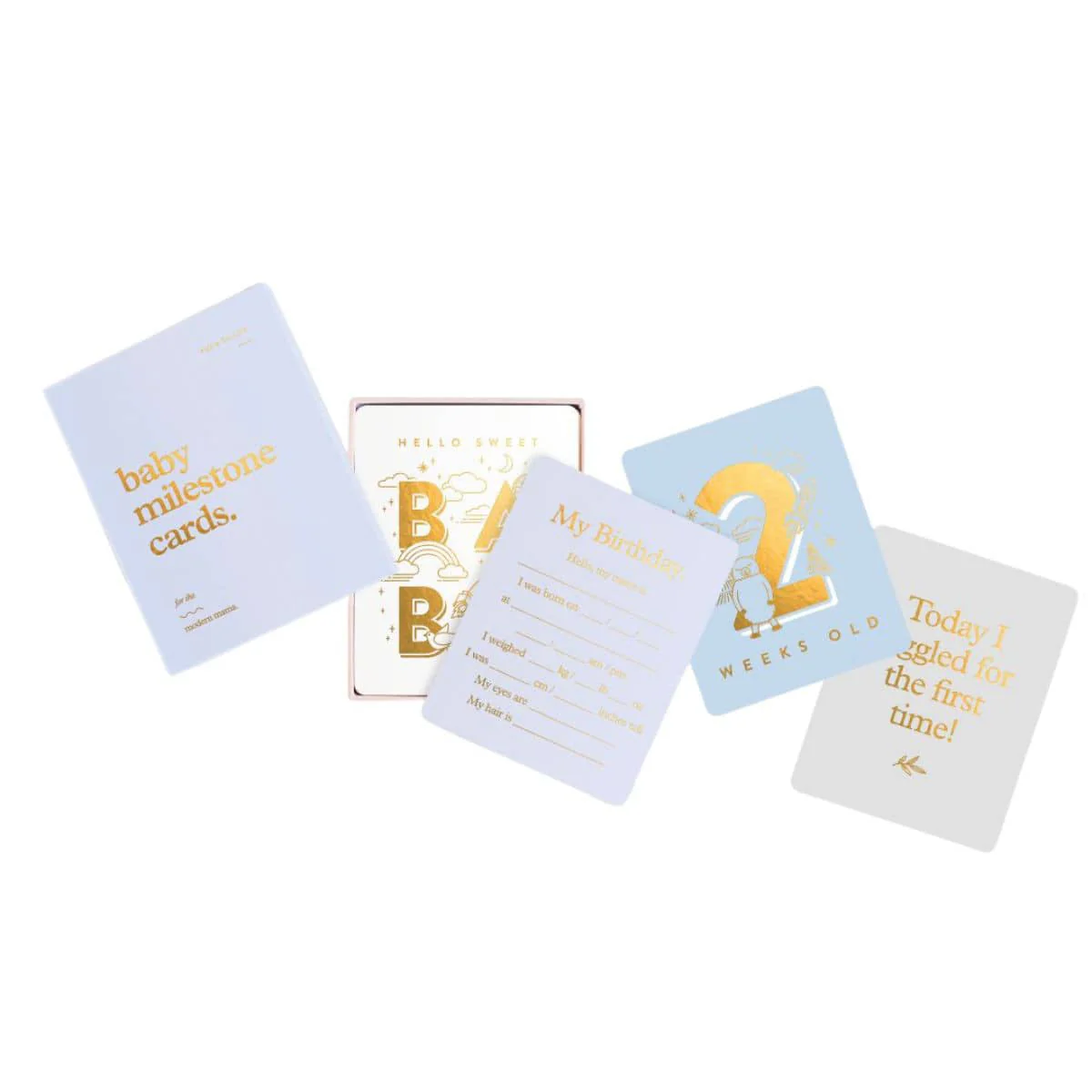 Fox & Fallow Baby Milestone Cards - Powder Blue - Image 4