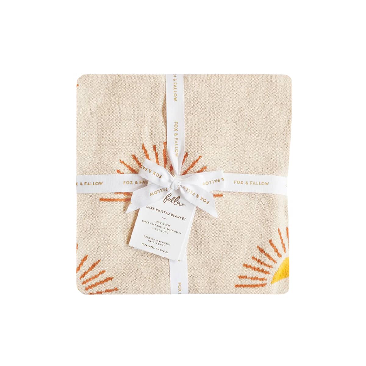 Fox & Fallow Knit Baby Blanket - Suns Cream