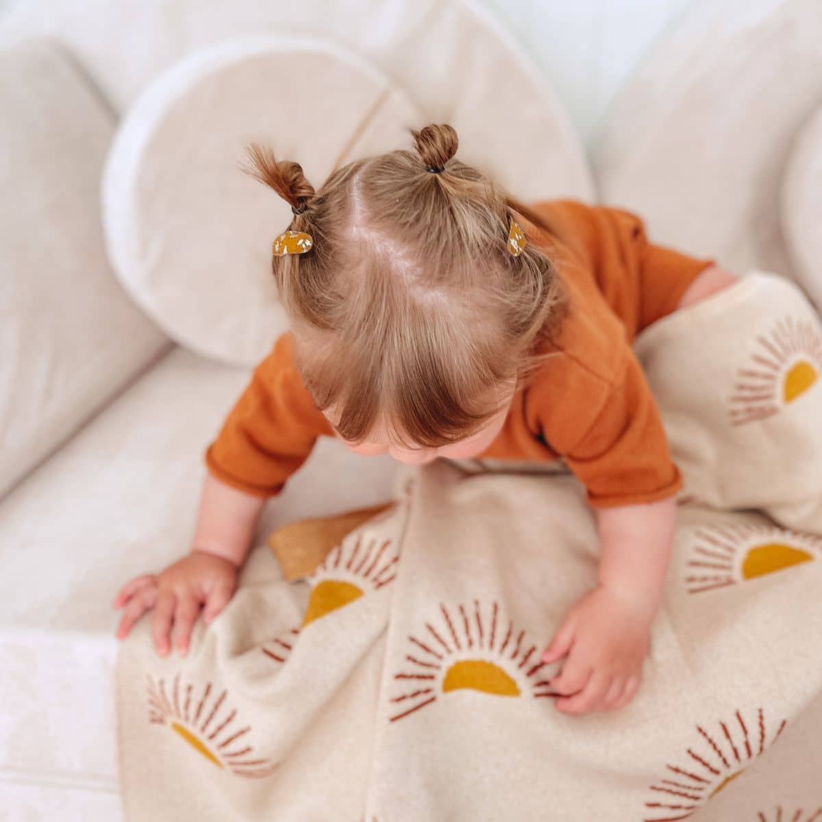 Fox & Fallow Knit Baby Blanket - Suns Cream - Image 10