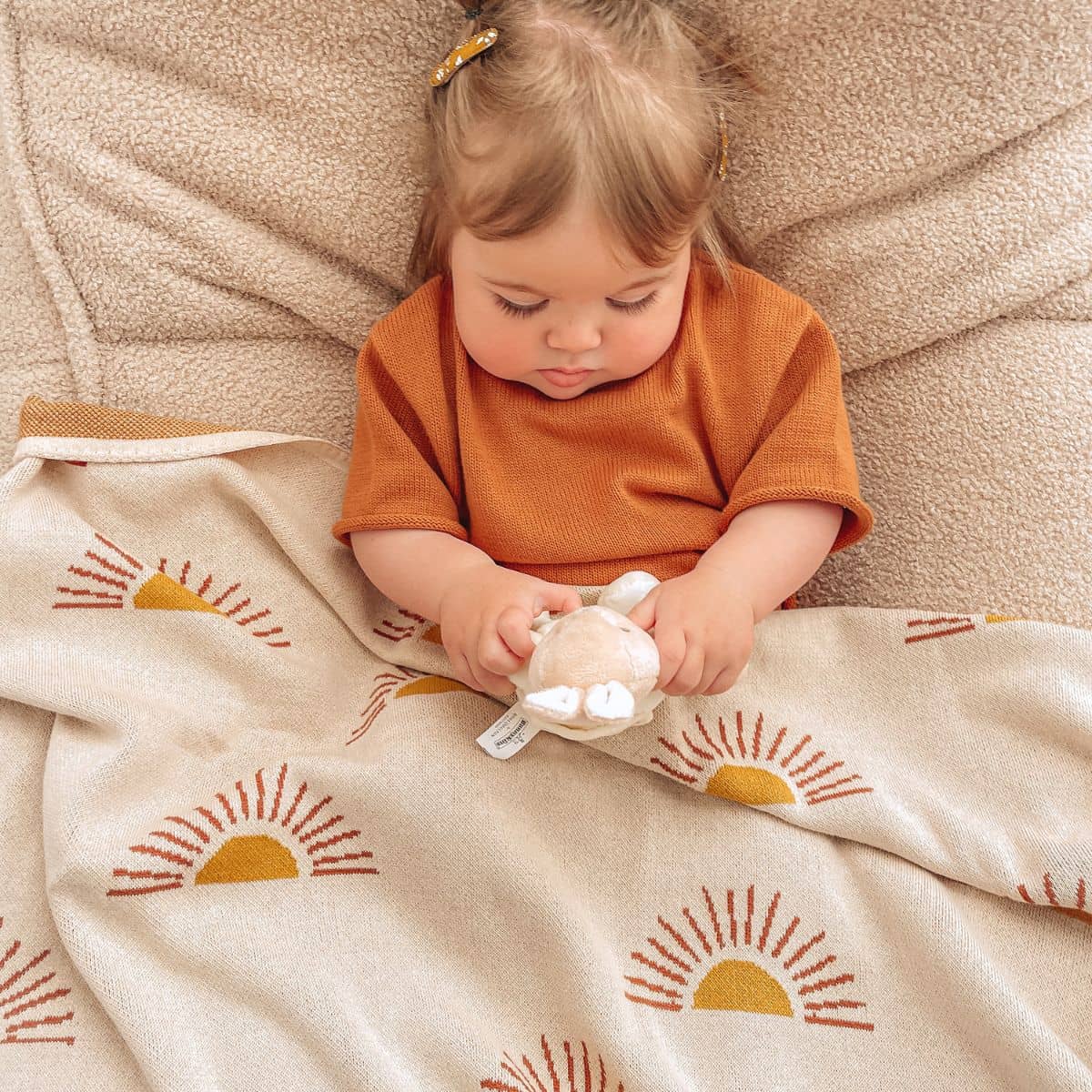Fox & Fallow Knit Baby Blanket - Suns Cream - Image 4