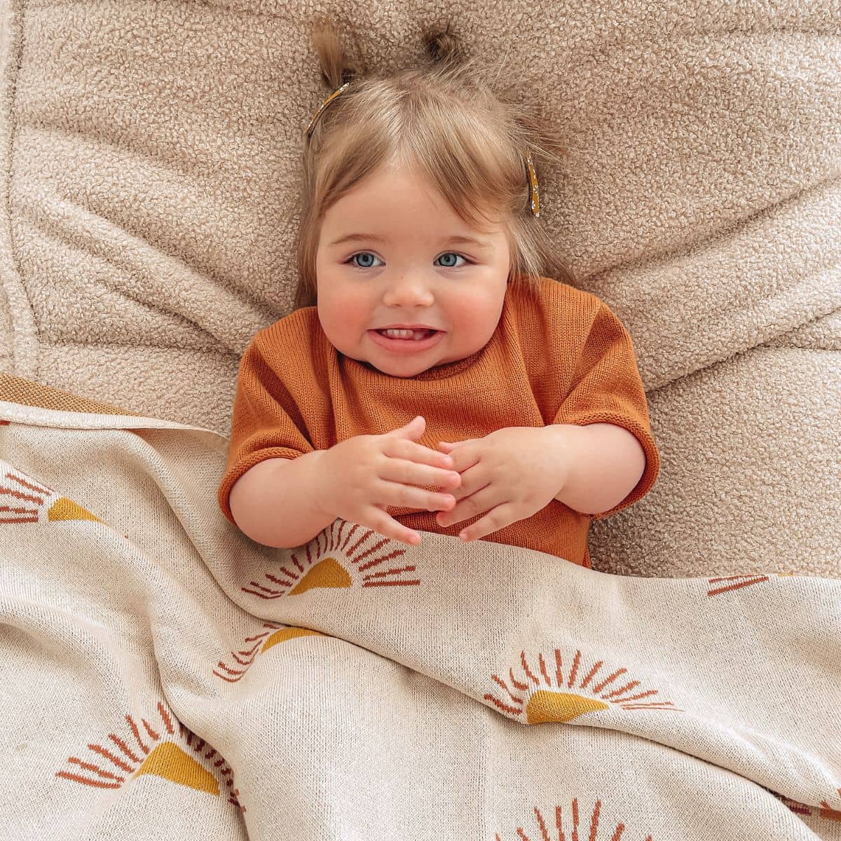 Fox & Fallow Knit Baby Blanket - Suns Cream - Image 6