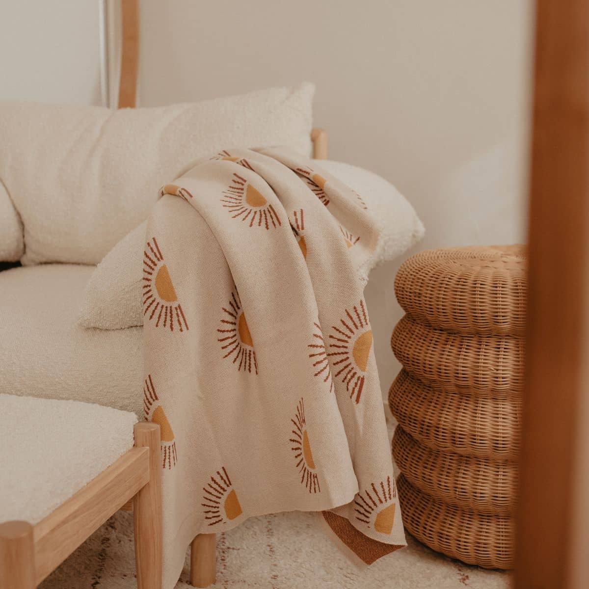Fox & Fallow Knit Baby Blanket - Suns Cream - Image 7