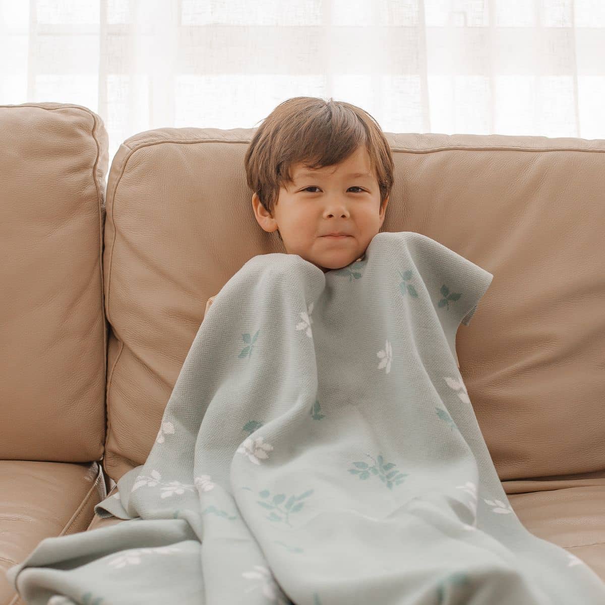 Fox & Fallow Knit Baby Blanket - Sweet Sage - Image 2