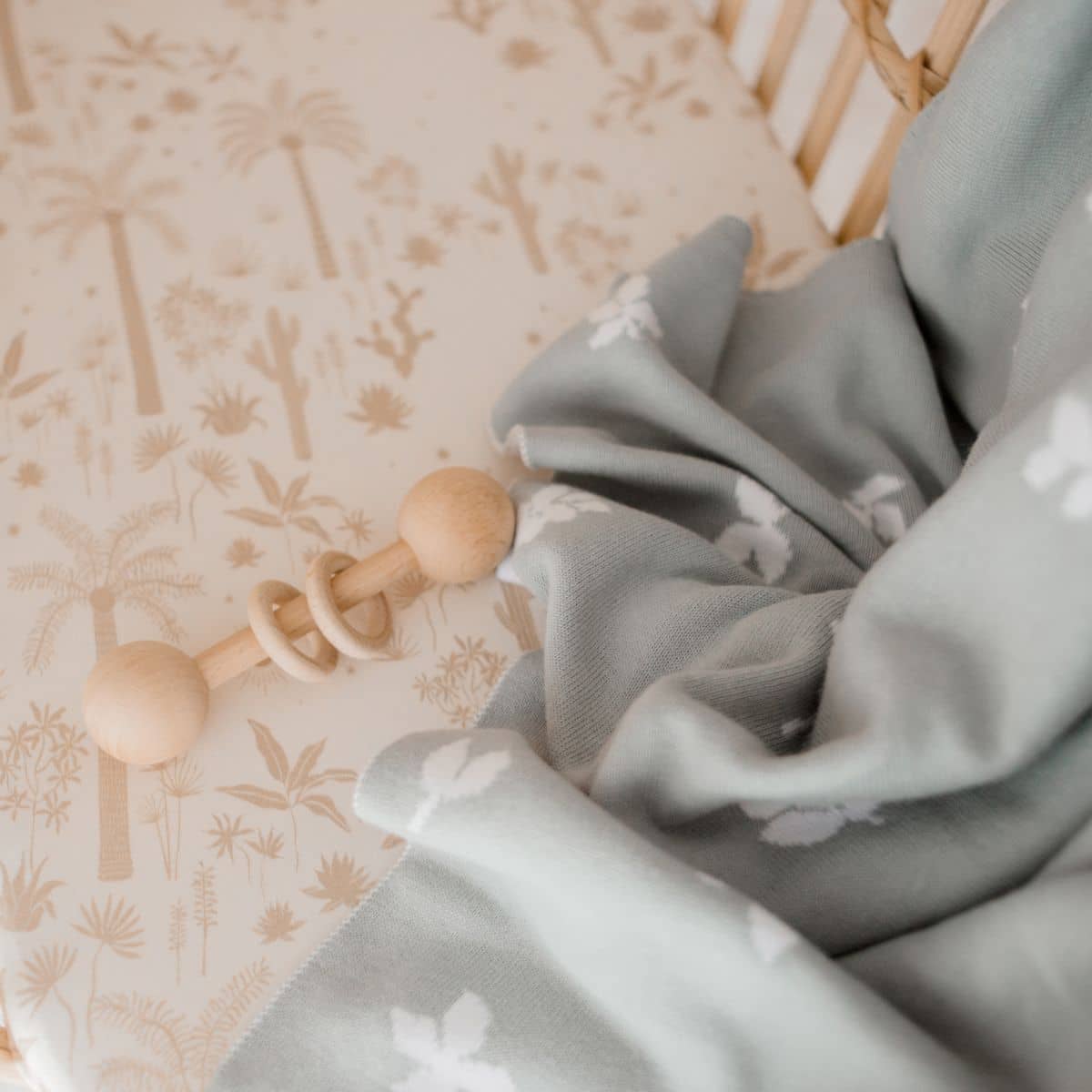 Fox & Fallow Knit Baby Blanket - Sweet Sage - Image 6