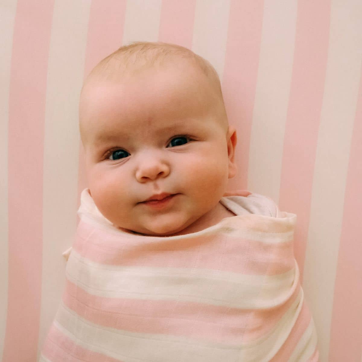 Fox & Fallow Organic Muslin Swaddle Wrap - Petal Stripe - Image 2