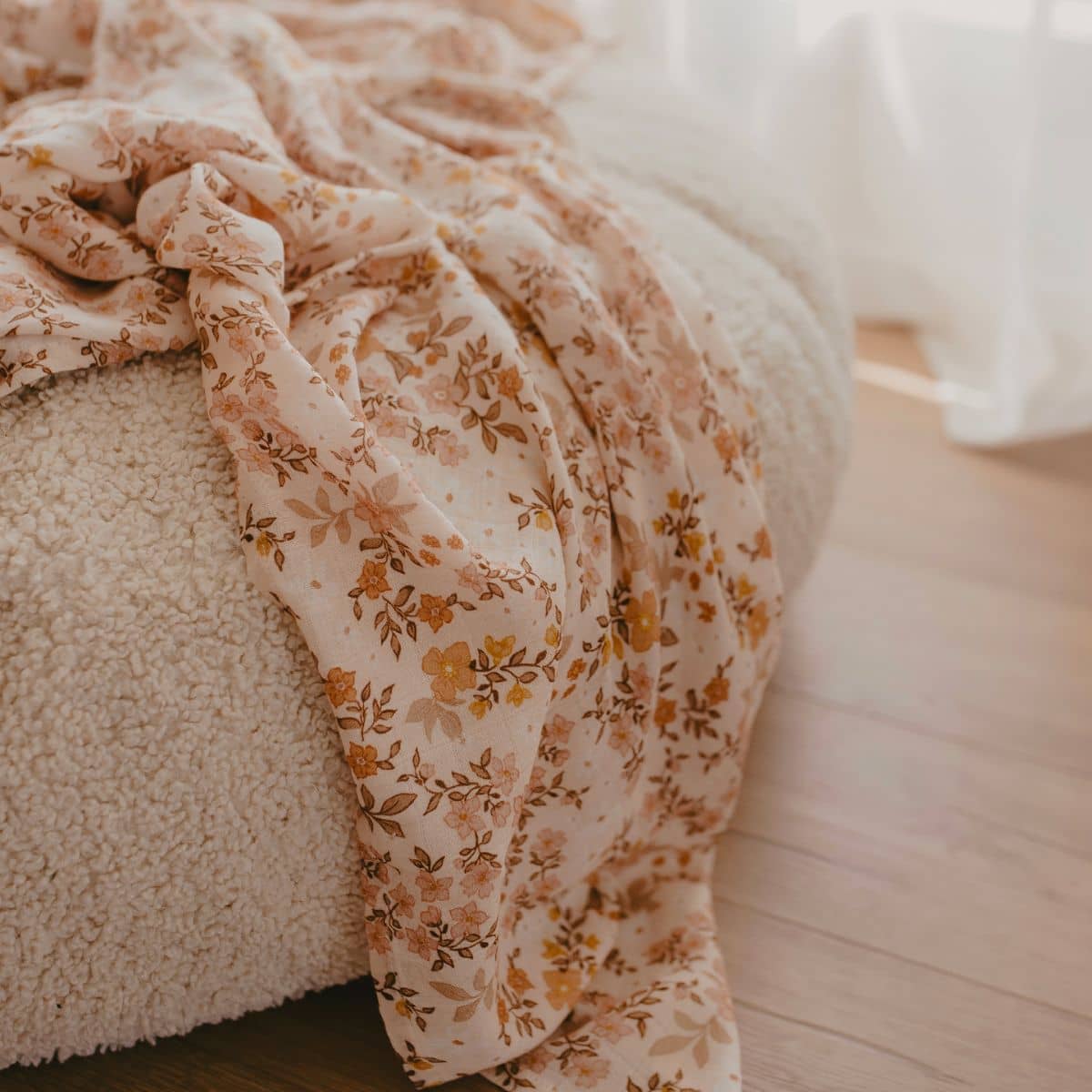 Fox & Fallow Organic Muslin Swaddle Wrap - Sweet Pea - Image 4
