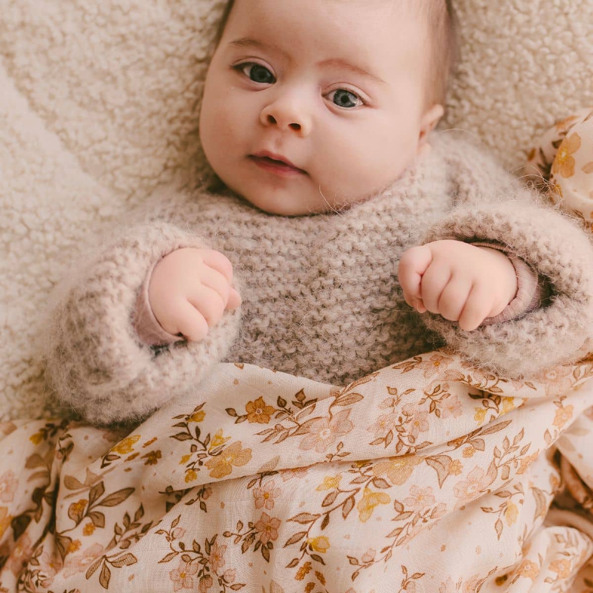 Fox & Fallow Organic Muslin Swaddle Wrap - Sweet Pea - Image 6