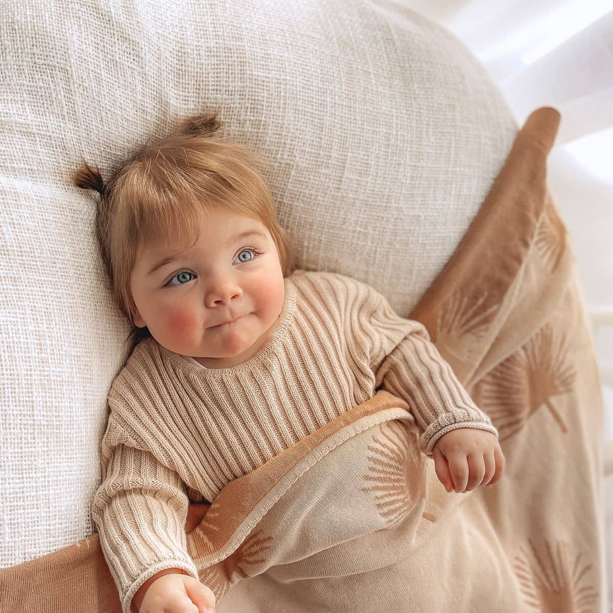 Fox & Fallow Reversible Knit Baby Blanket - Palmetto - Image 10