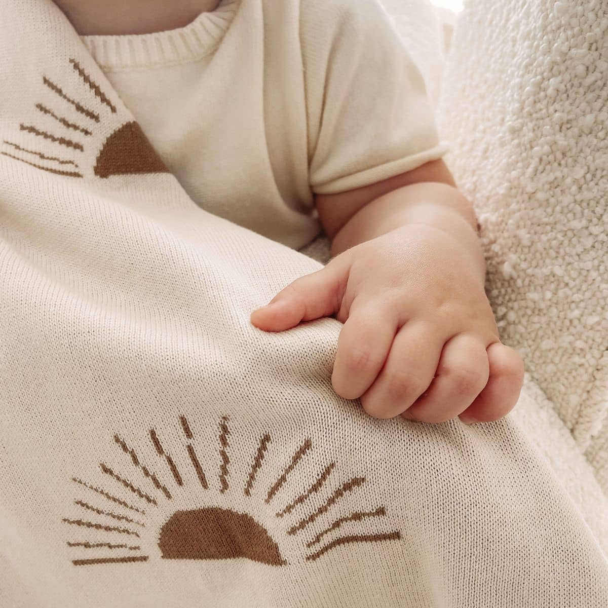 Fox & Fallow Reversible Knit Baby Blanket - Suns Coffee - Image 7