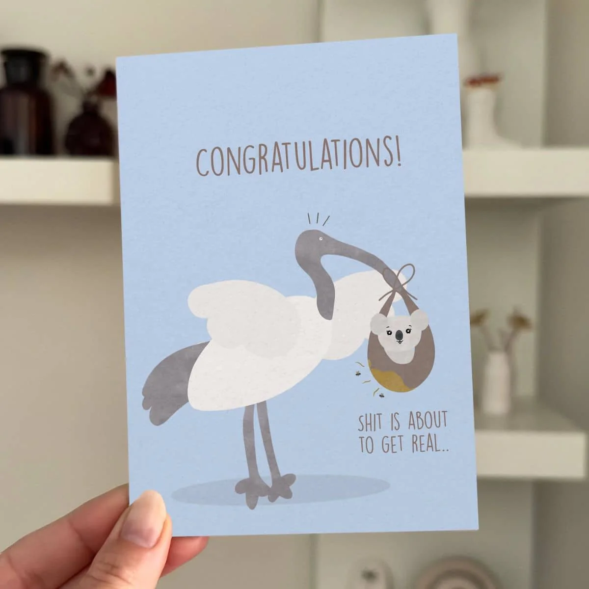 From Rosalie - Greeting Card - Congratulations! Blue - Image 2