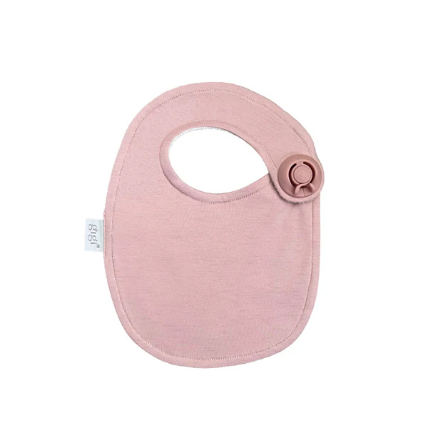 Gigi One Handed Baby Bib + Accessory Tether - Blush