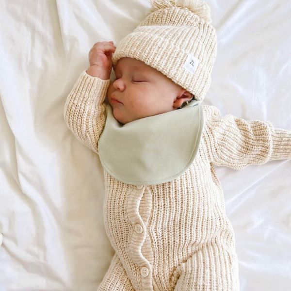 Gigi One Handed Baby Bib + Accessory Tether - Sage - Image 6