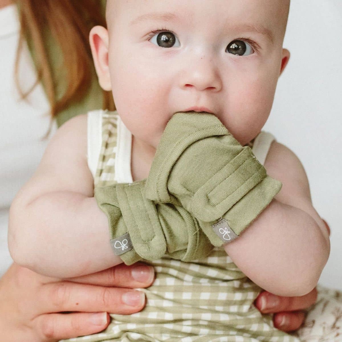 Goumi Stay On Baby Mitts - Artichoke - Image 5