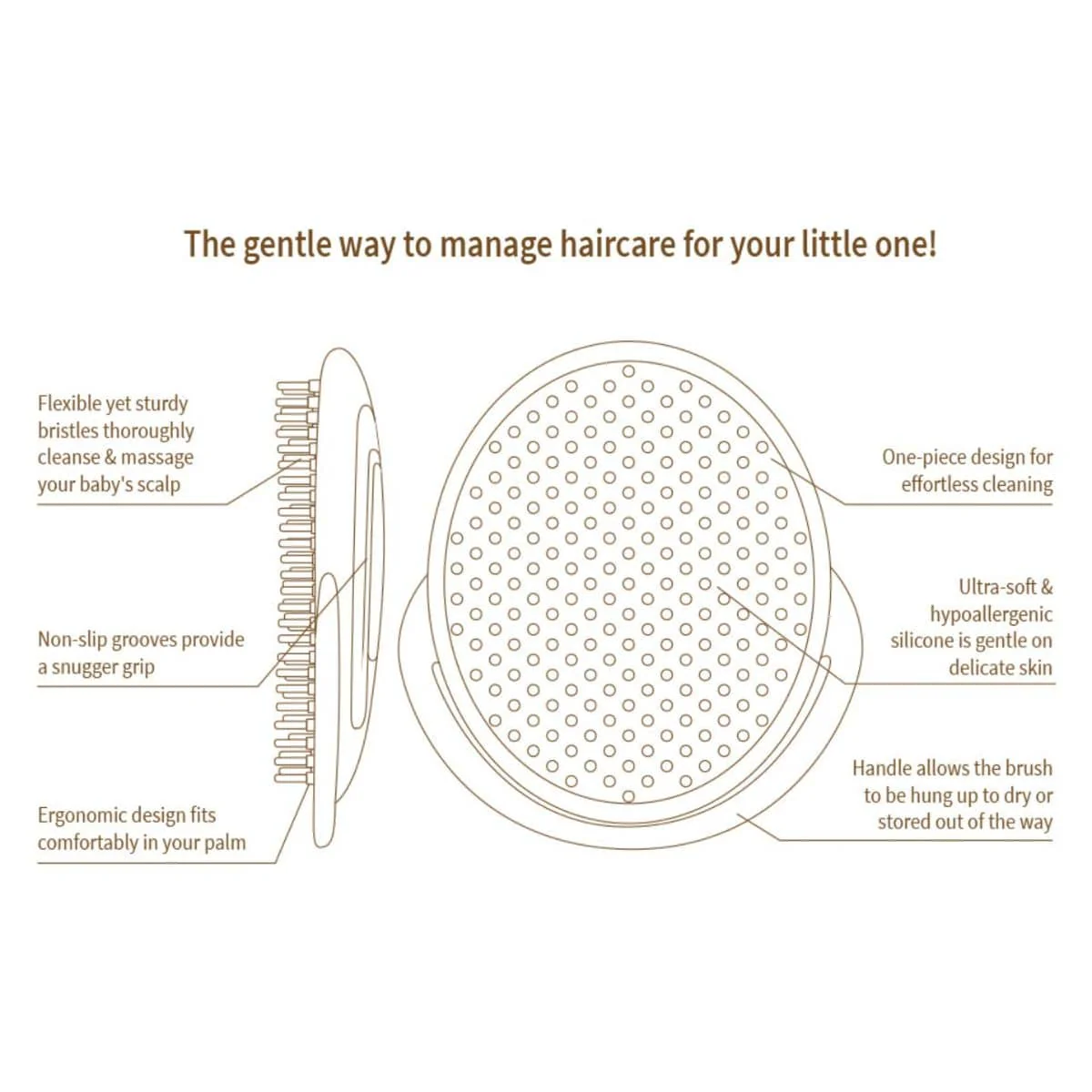 Haakaa Rainbow Silicone Shampoo Brush - Image 5
