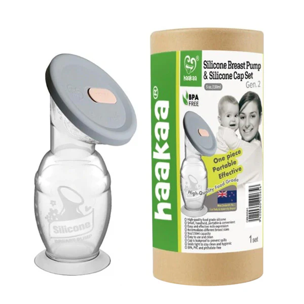 Haakaa Silicone Breast Pump with Suction Base and Cap - Image 5