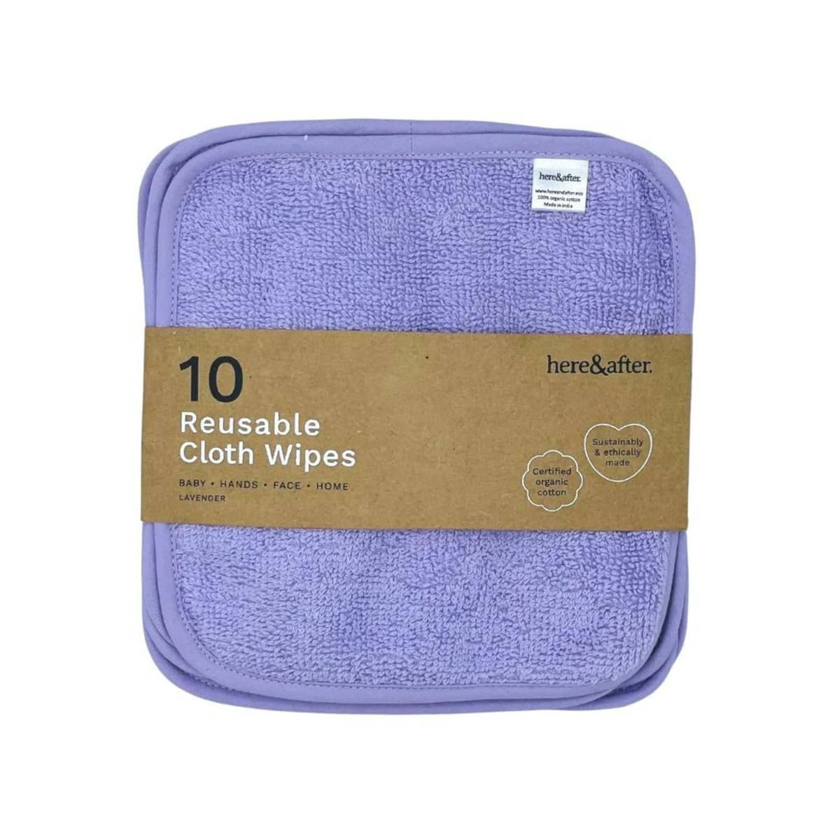 Here & After Reusable Organic Cloth Wipes - Image 7