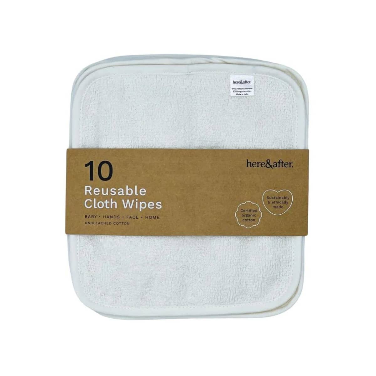 Here & After Reusable Organic Cloth Wipes - Image 9