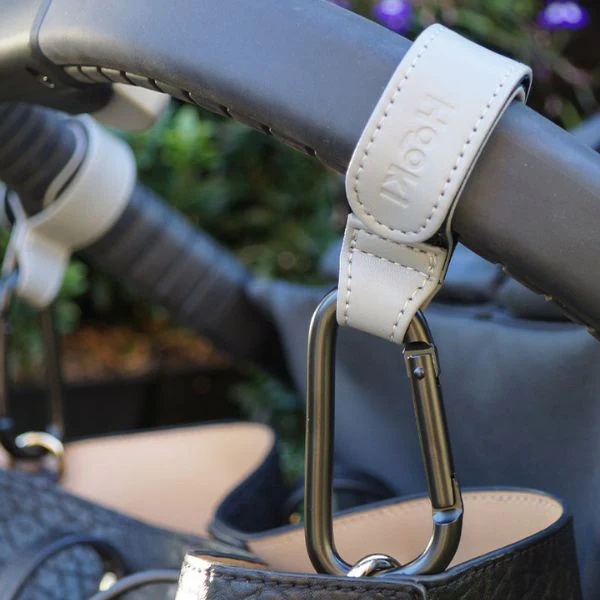Hooki Duo Pram Hook Clip Set - Grey - Image 5