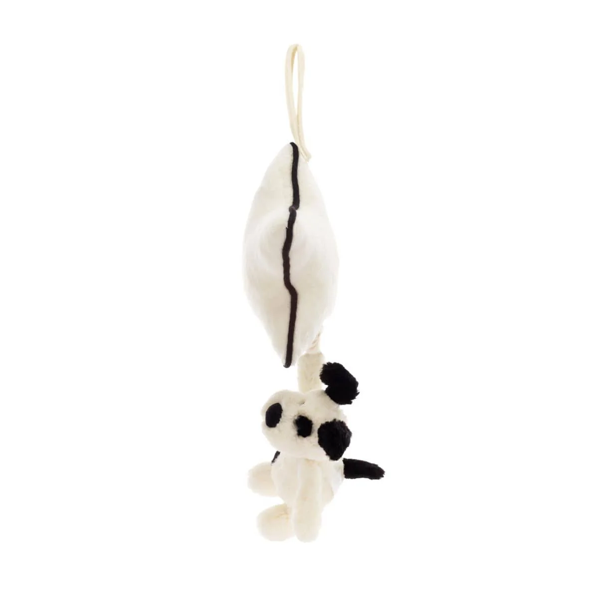 Jellycat Bashful Black & Cream Puppy Music Pull - Image 3