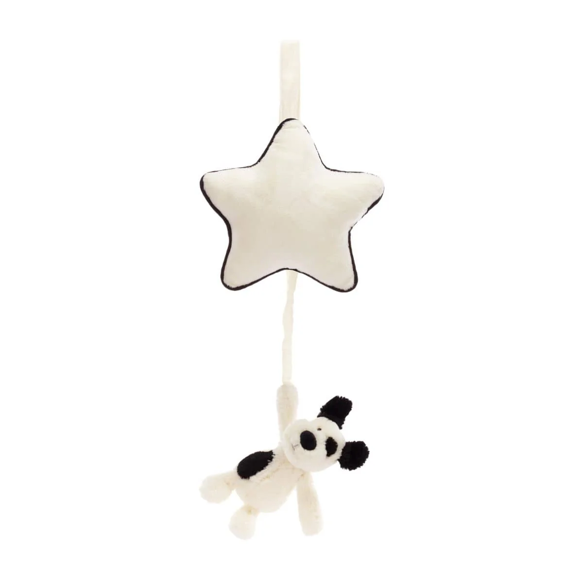 Jellycat Bashful Black & Cream Puppy Music Pull - Image 5