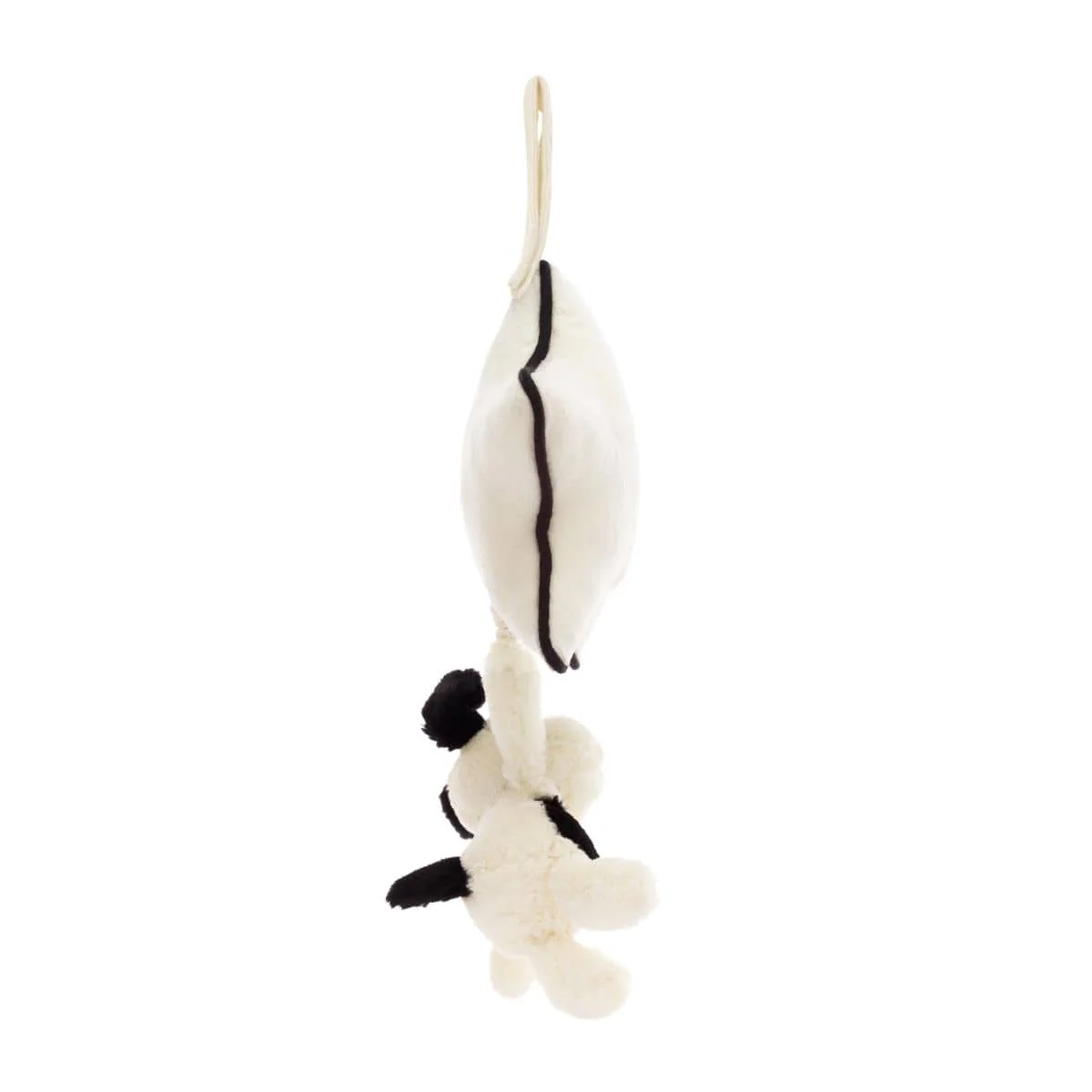 Jellycat Bashful Black & Cream Puppy Music Pull - Image 6