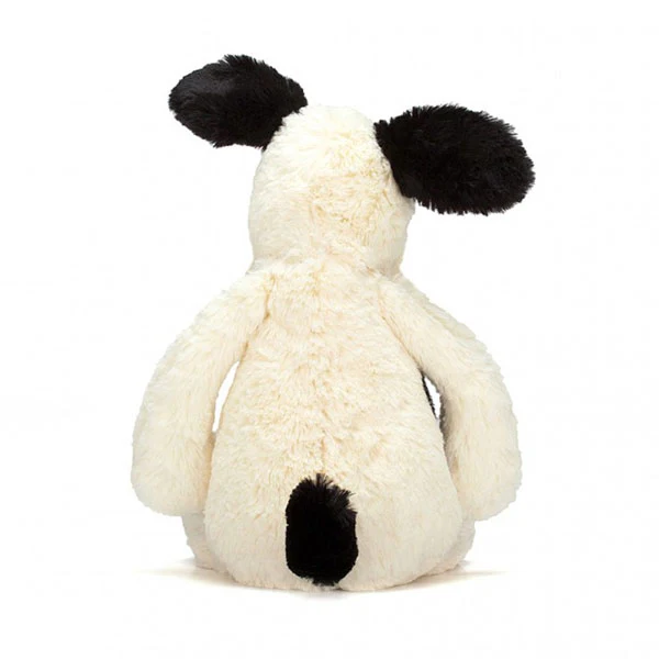 Jellycat Bashful Puppy Medium - Black and Cream - Image 4