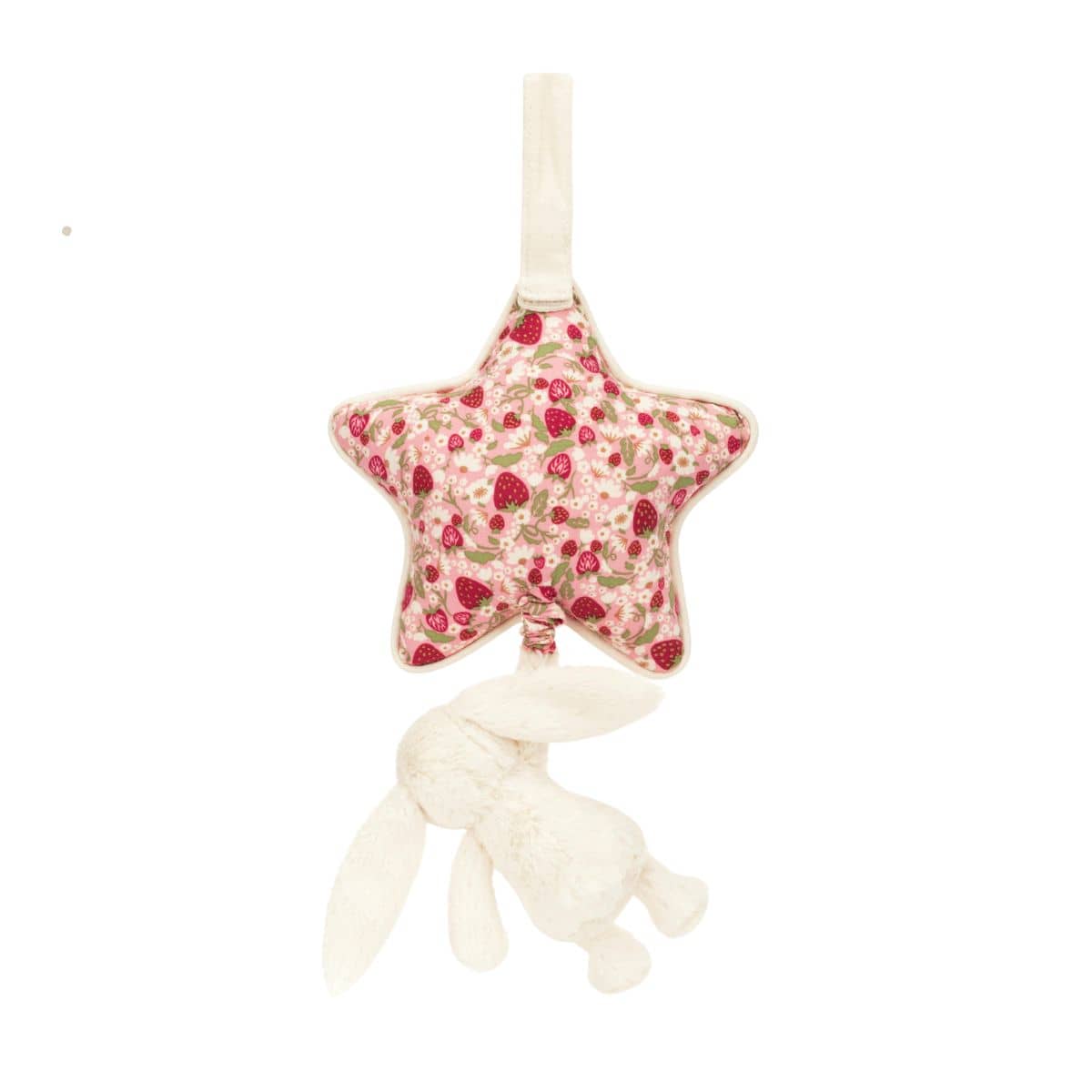 Jellycat Blossom Bunny Music Pull - Cream Berry - Image 2