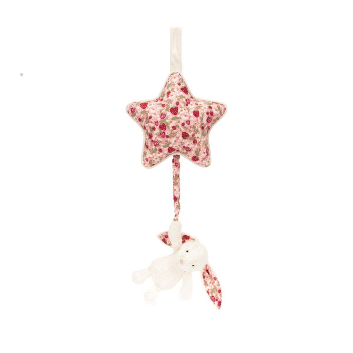 Jellycat Blossom Bunny Music Pull - Cream Berry - Image 4