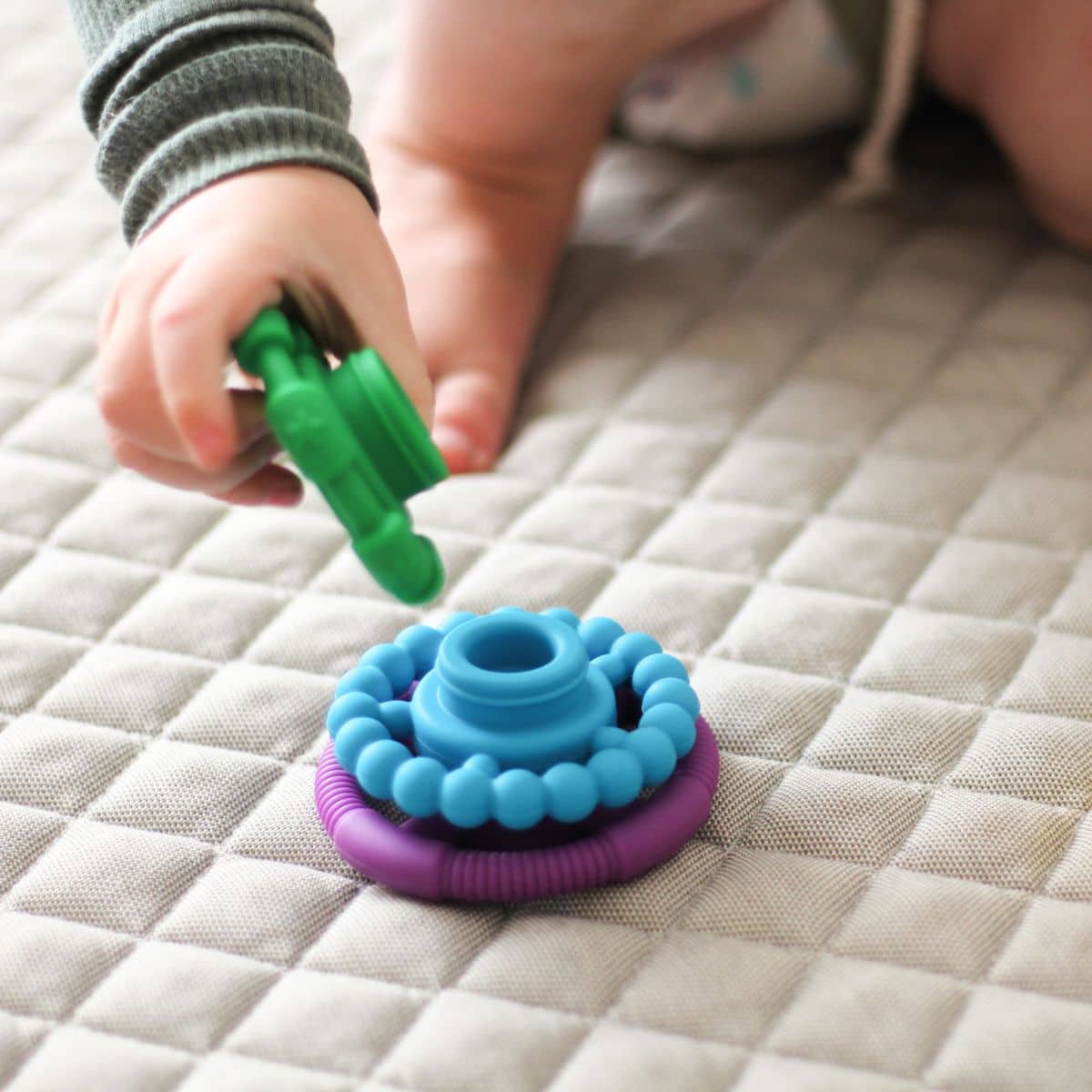Jellystone Designs Rainbow Stacker Teether and Toy - Bright - Image 3