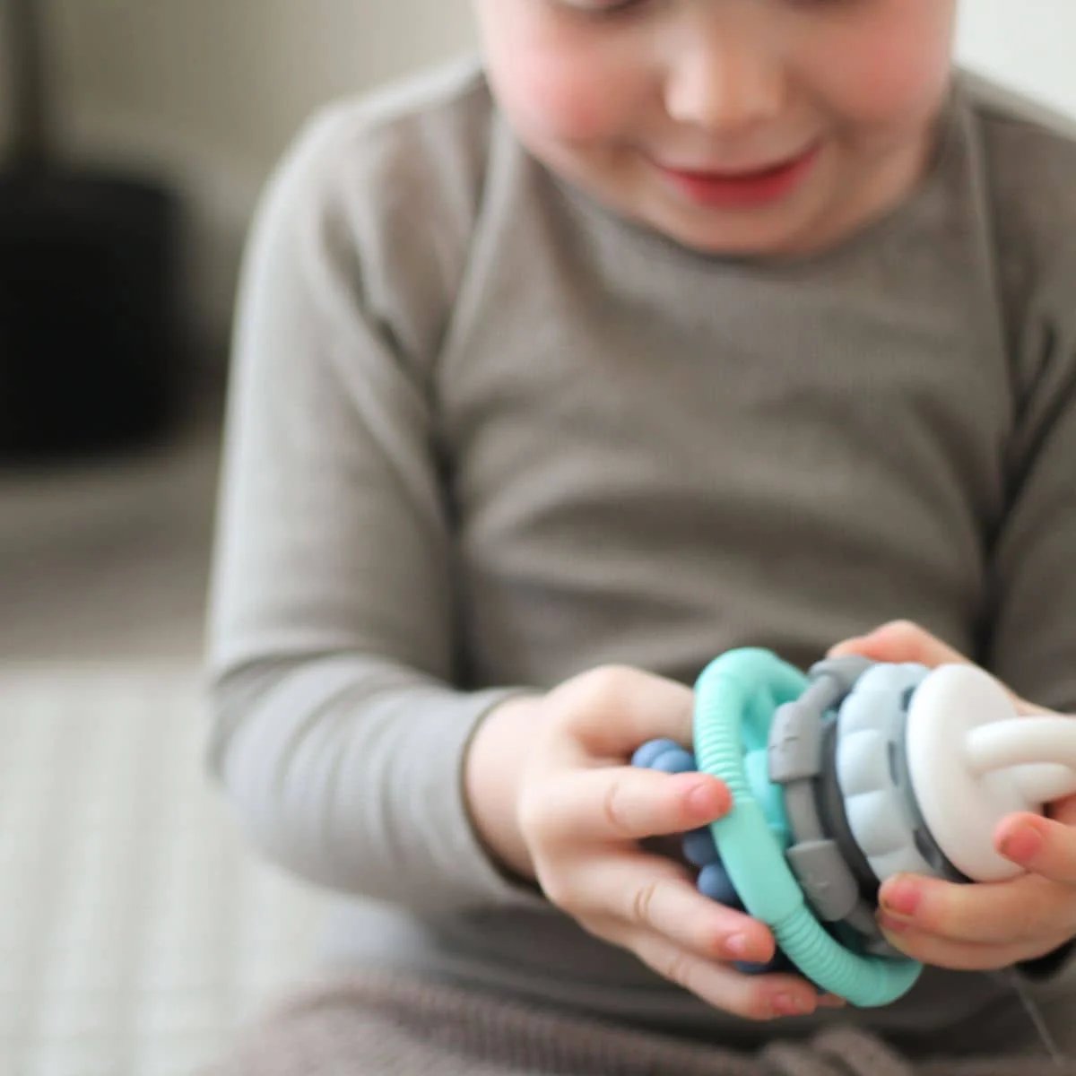 Jellystone Designs Rainbow Stacker Teether and Toy - Ocean - Image 5