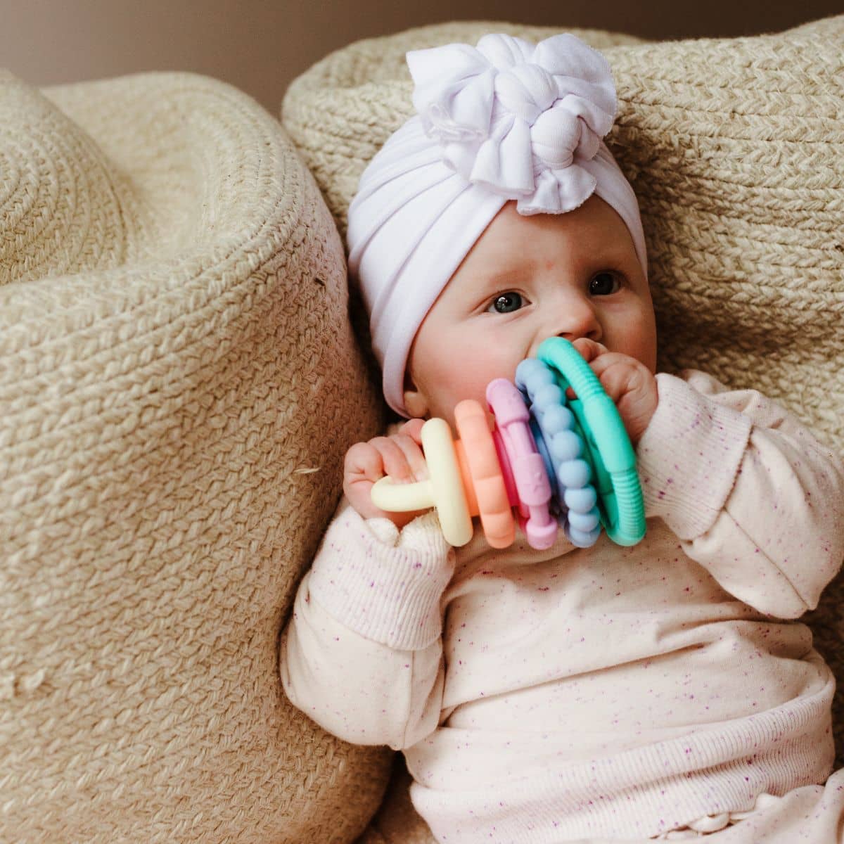 Jellystone Designs Rainbow Stacker Teether and Toy - Pastel - Image 4