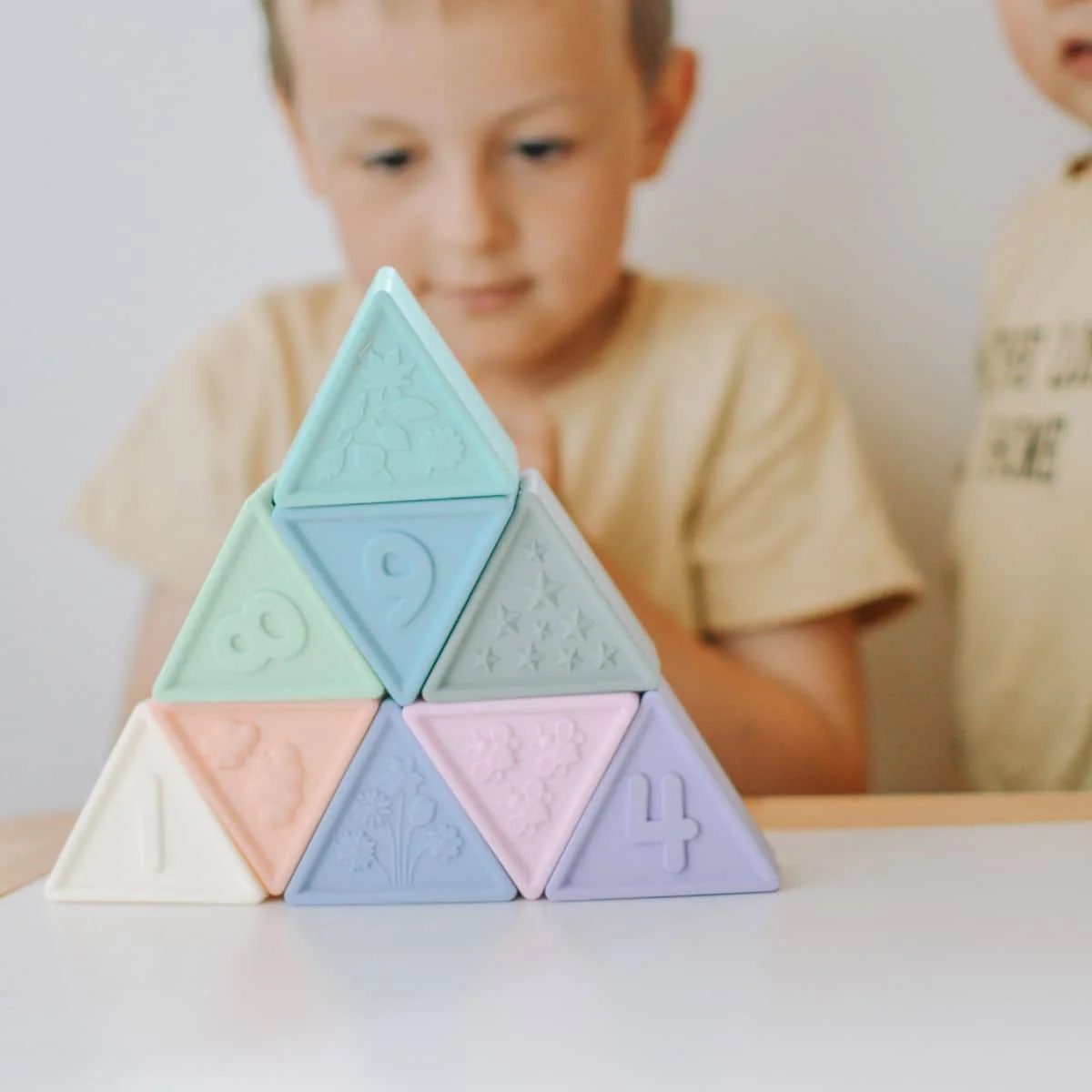 Jellystone Designs Triblox Silicone Blocks - Rainbow Pastel - Image 9