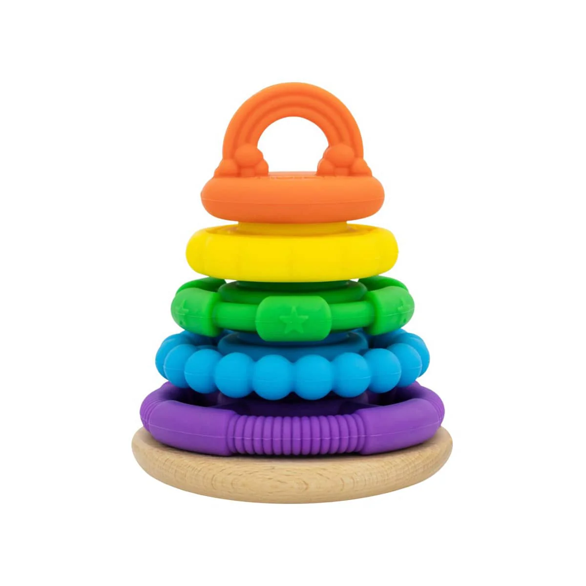 Jellystone Designs Wobble Stacker Teether and Toy - Bright