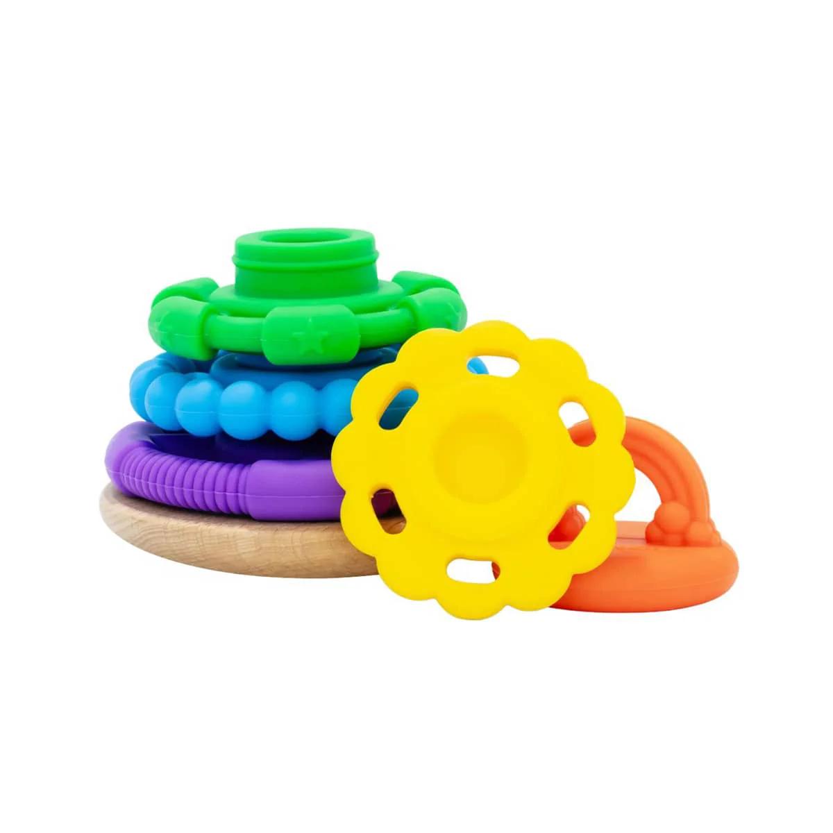 Jellystone Designs Wobble Stacker Teether and Toy - Bright - Image 3
