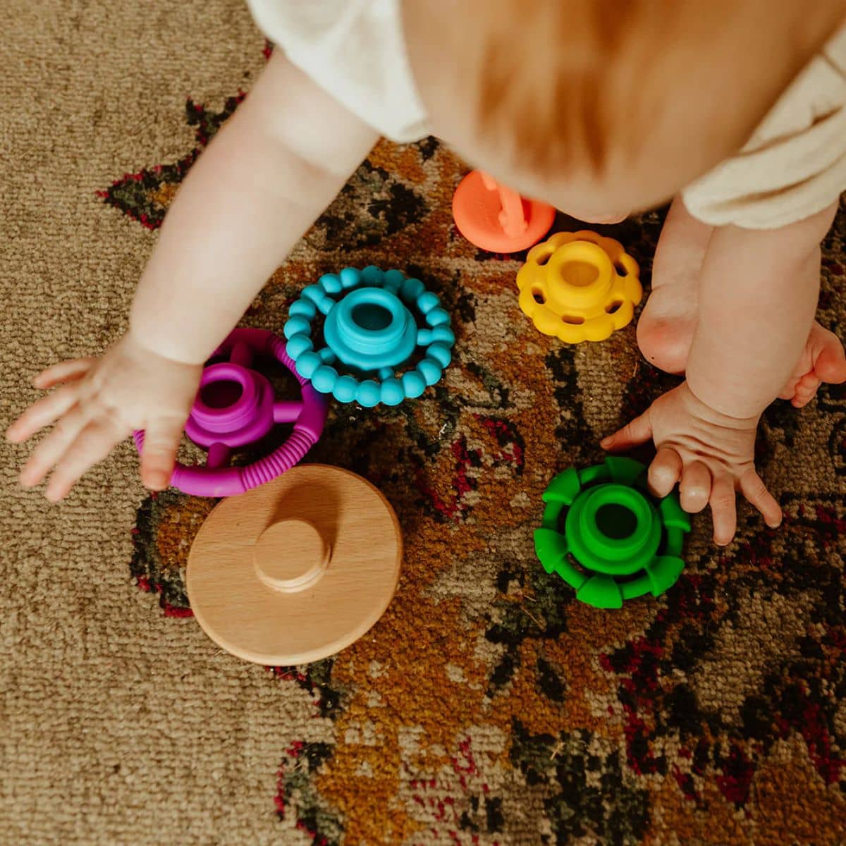 Jellystone Designs Wobble Stacker Teether and Toy - Bright - Image 4