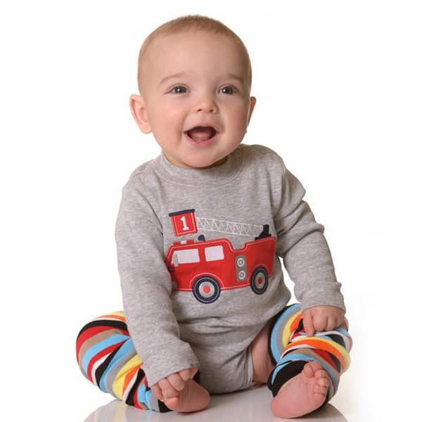 juDanzy Newborn Cotton Leg Warmers - Michael Stripe - Image 2