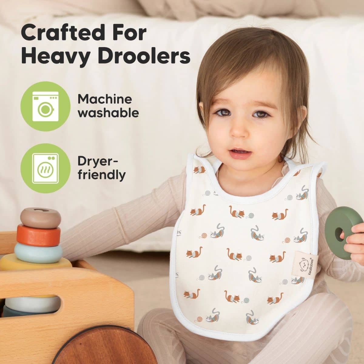 KeaBabies Hallo Drool Baby Bibs Set - Pets & Paws - Image 8
