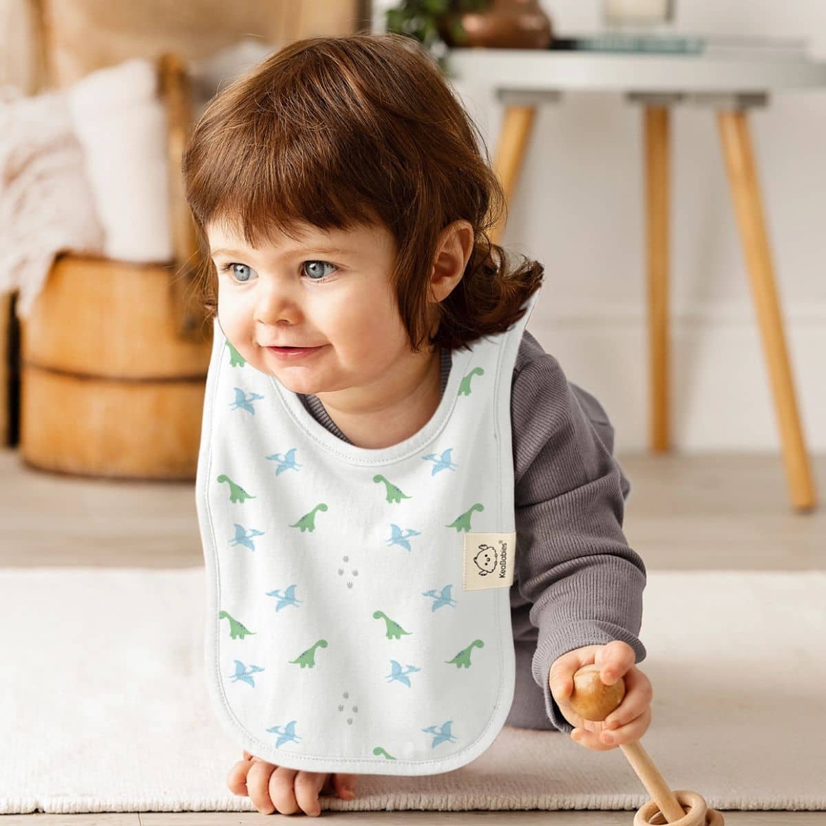 KeaBabies Hallo Drool Baby Bibs Set - Roarsome - Image 2