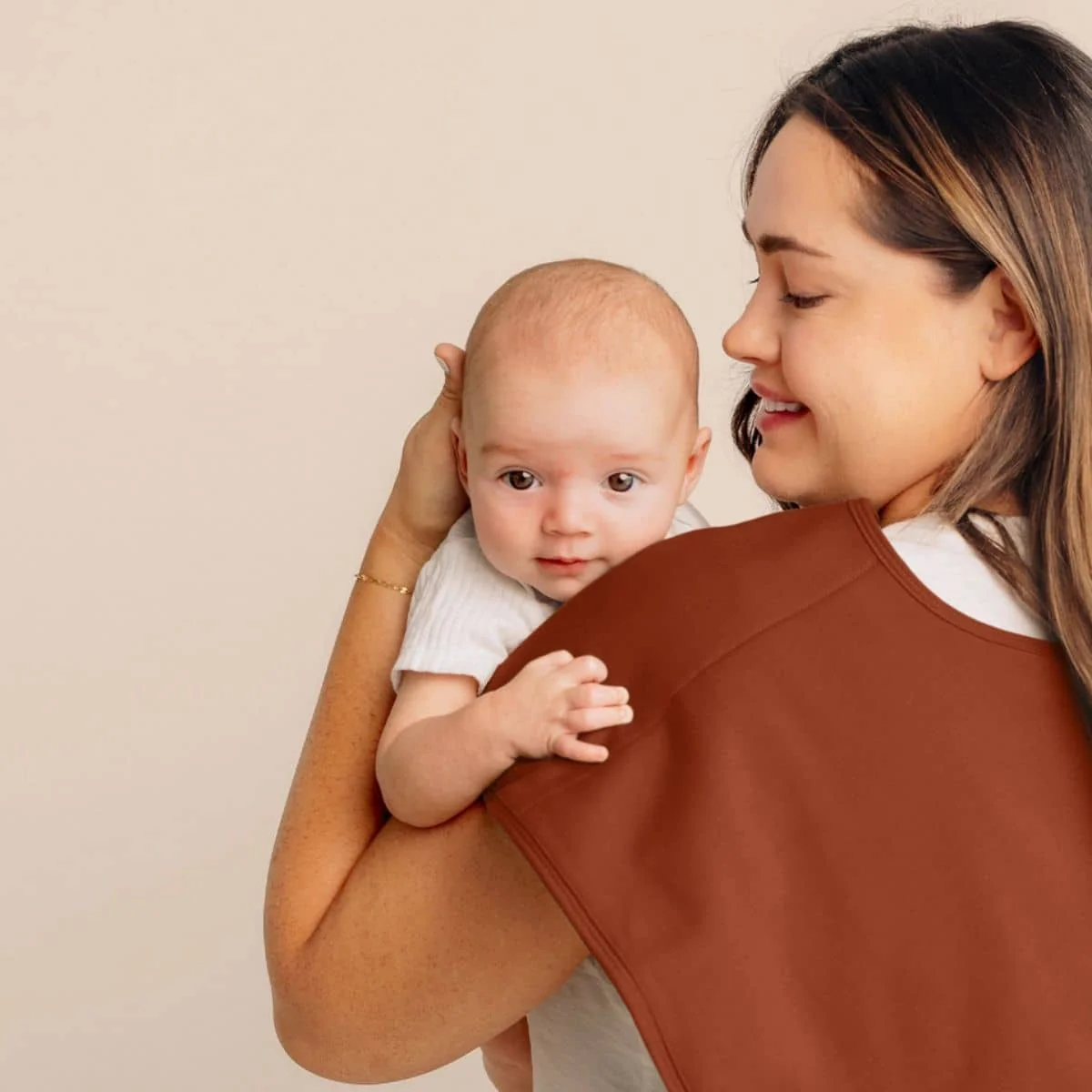 KeaBabies Hallo Organic Burp Cloths - Sahara - Image 4