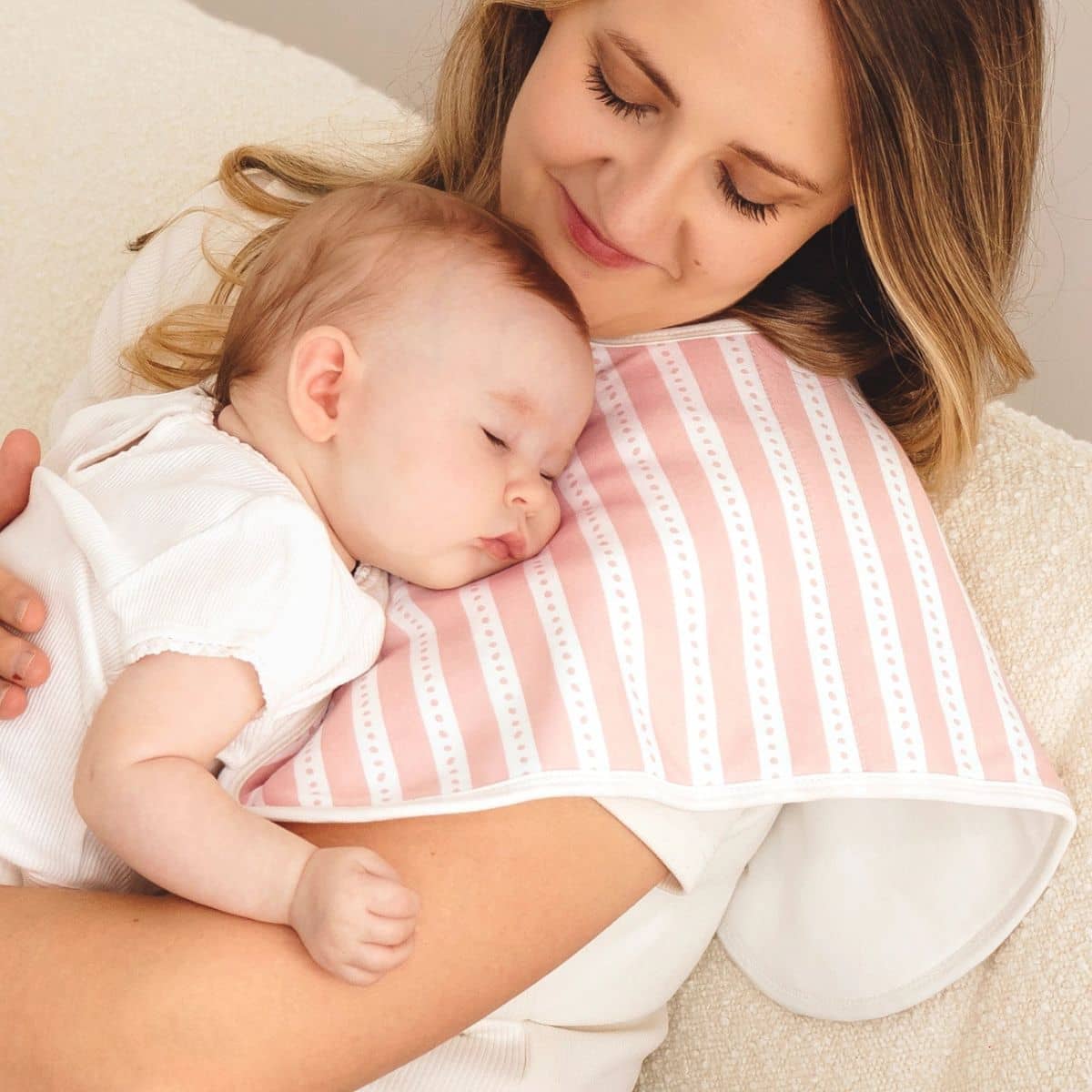 KeaBabies Hallo Organic Burp Cloths - Sweet Charm - Image 4