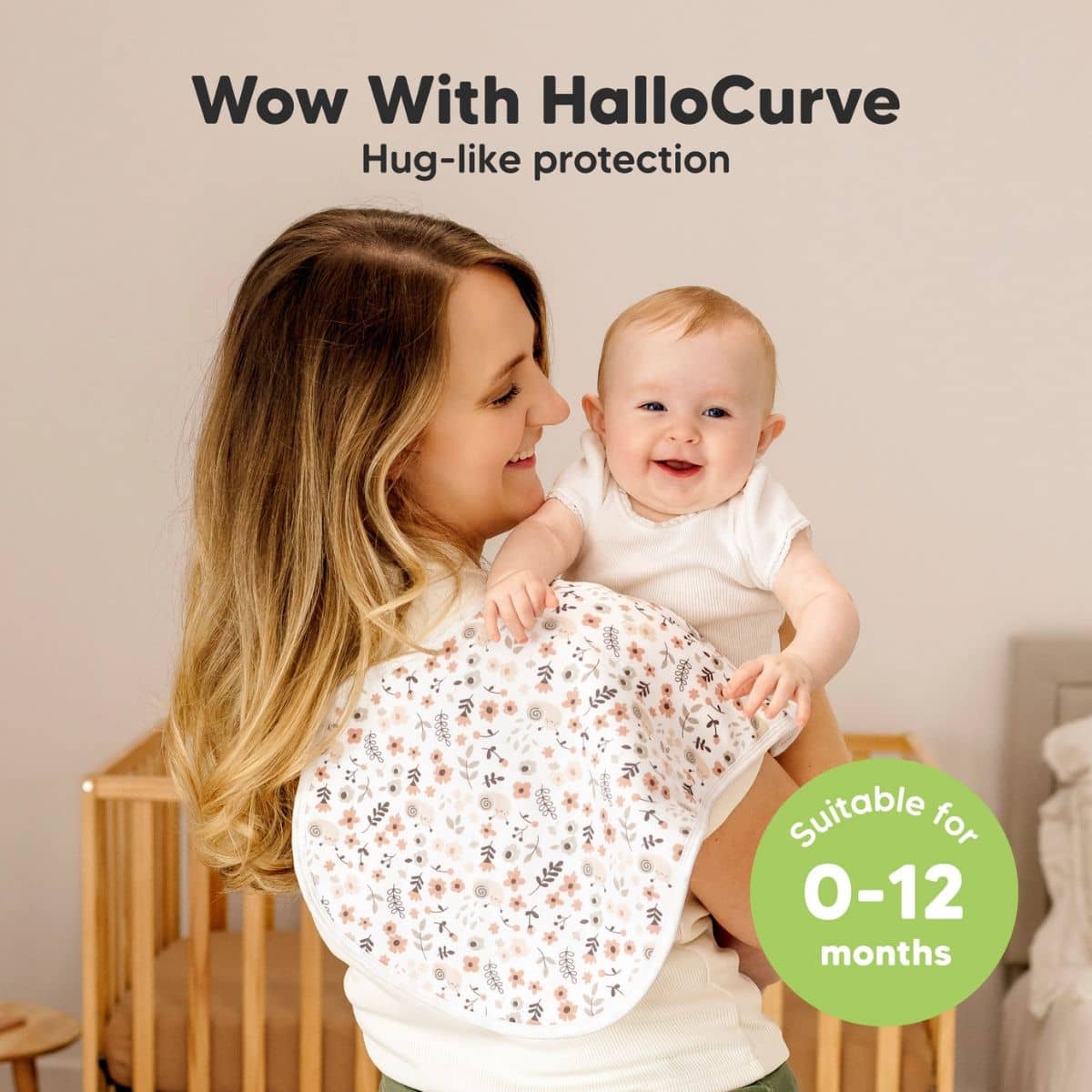 KeaBabies Hallo Organic Burp Cloths - Sweet Charm - Image 8