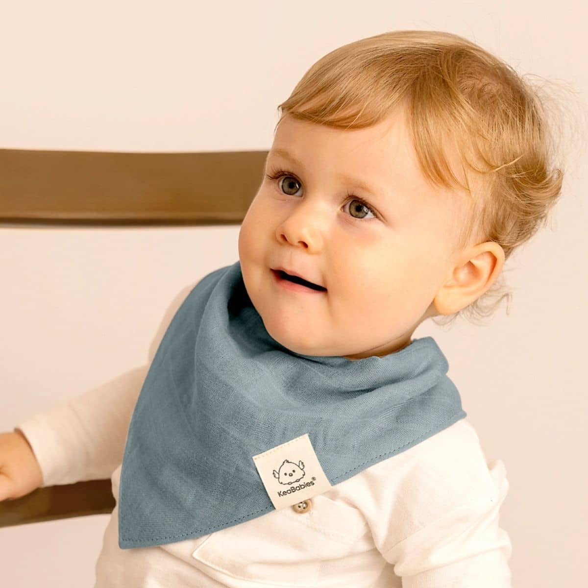 KeaBabies Lumi Muslin Bandana Bibs Set - Mirage - Image 4