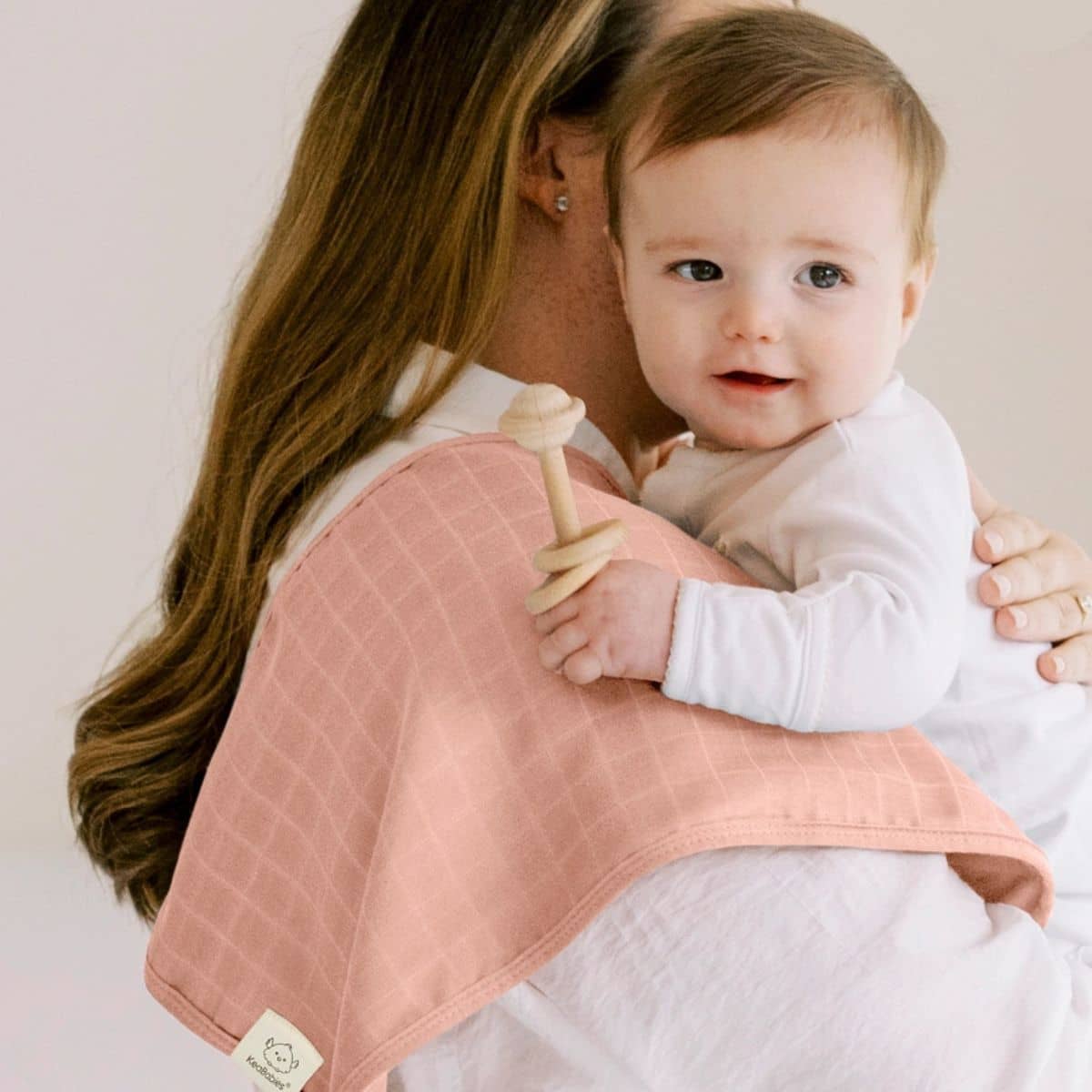 KeaBabies Lumi Muslin Burp Cloths - Lavender - Image 2