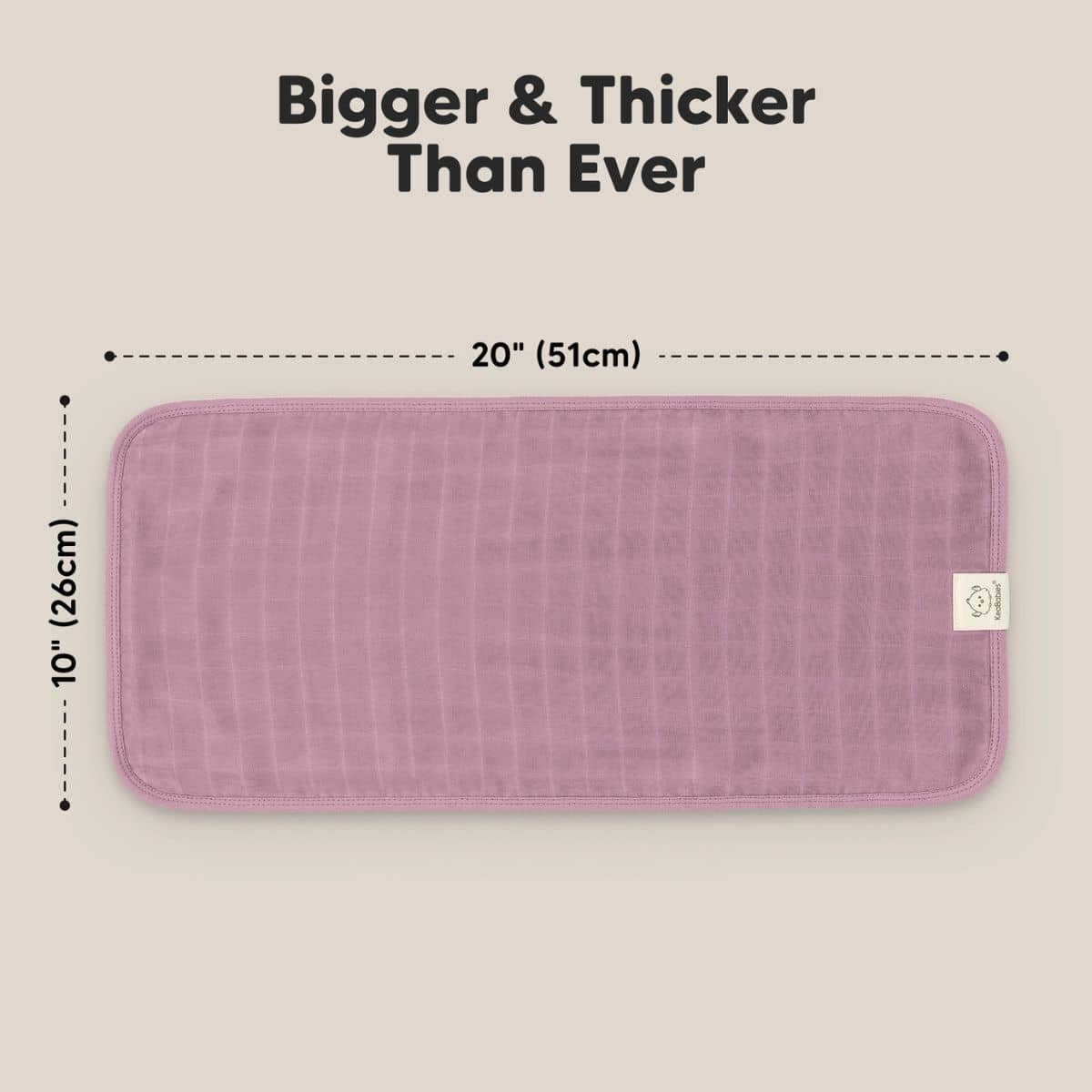KeaBabies Lumi Muslin Burp Cloths - Lavender - Image 3