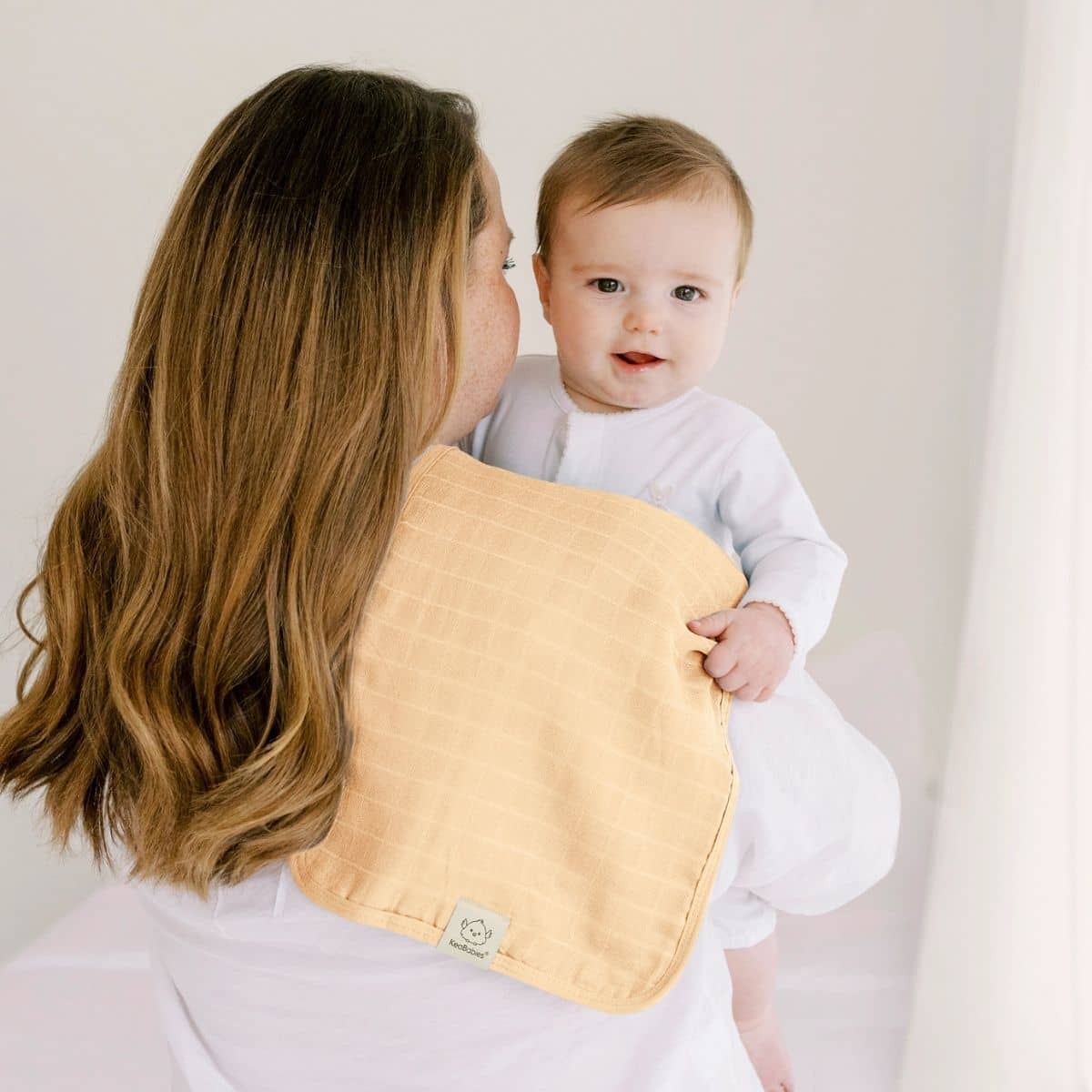 KeaBabies Lumi Muslin Burp Cloths - Lavender - Image 4