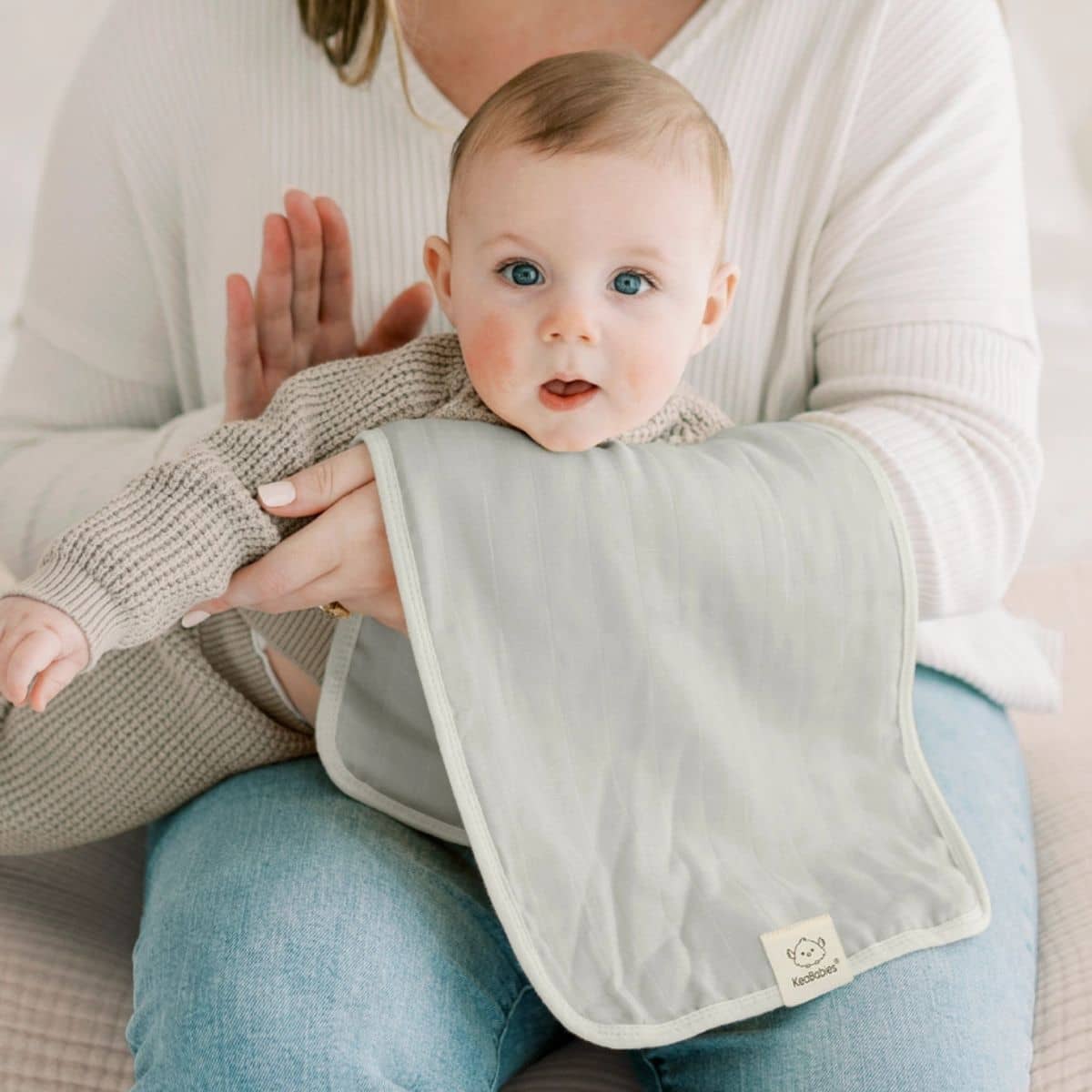 KeaBabies Lumi Muslin Burp Cloths - Mirage - Image 7