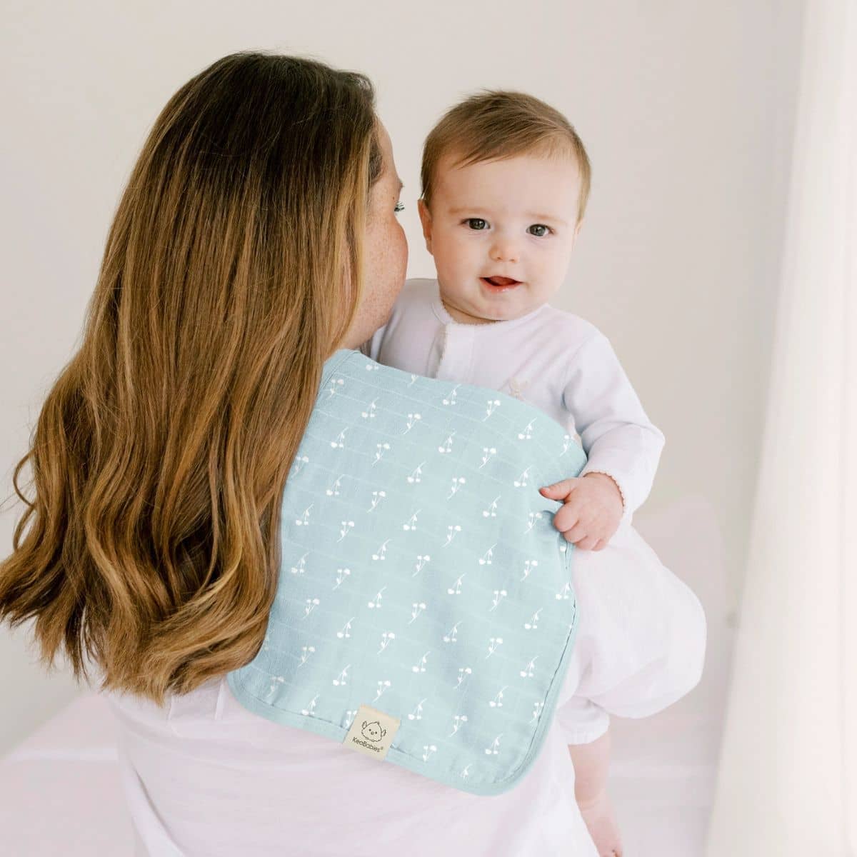 KeaBabies Lumi Muslin Burp Cloths - Wild Bloom - Image 2