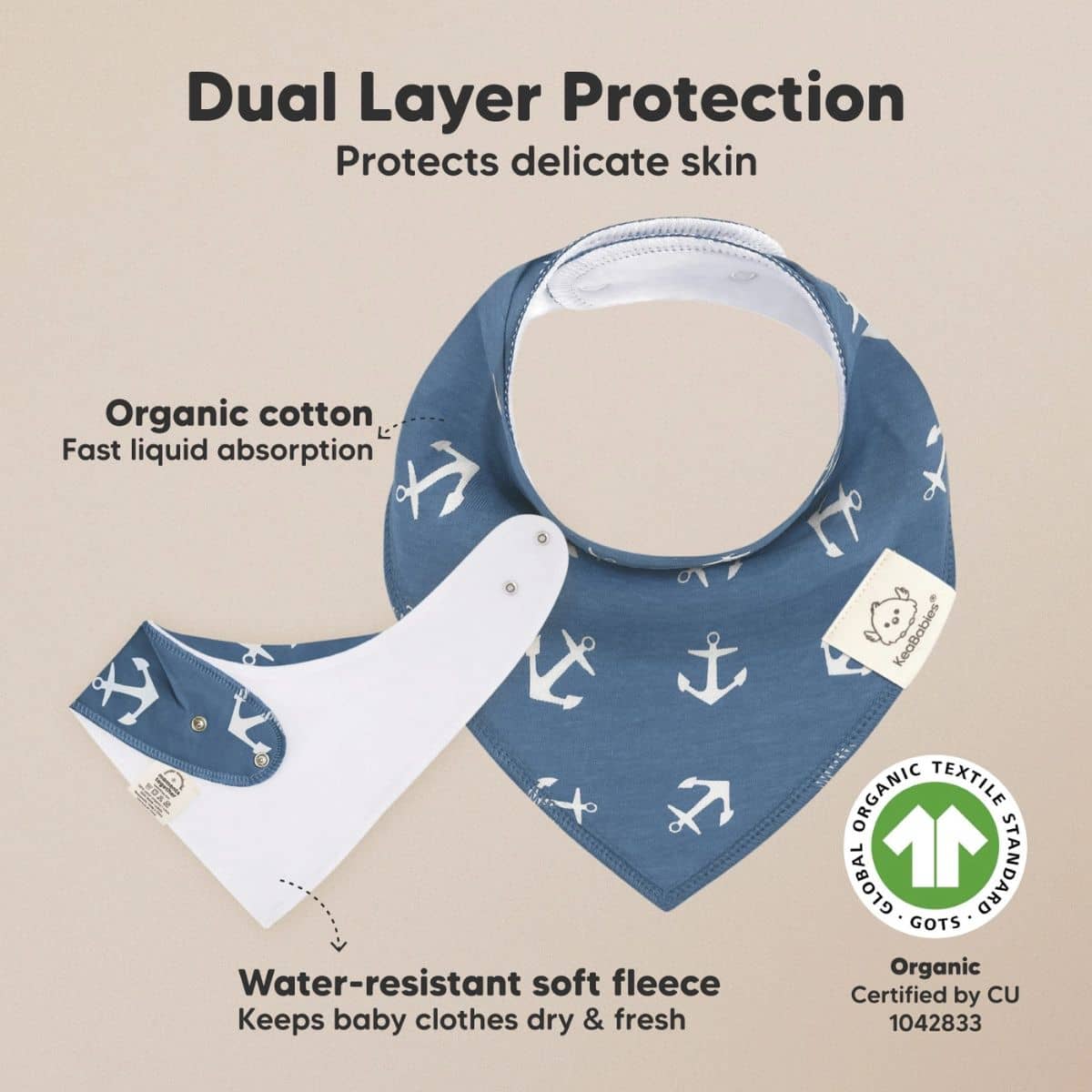 KeaBabies Organic Bandana Bibs Set - Adventurer - Image 5