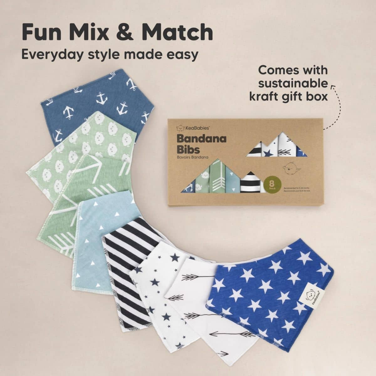 KeaBabies Organic Bandana Bibs Set - Adventurer - Image 9