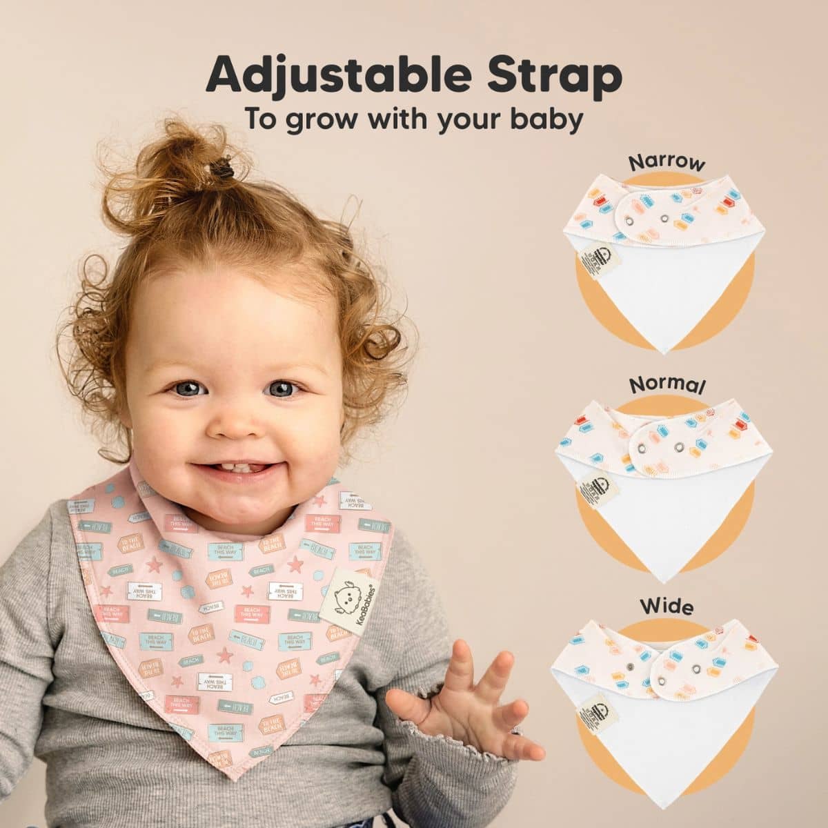 KeaBabies Organic Bandana Bibs Set - Beach Day - Image 5